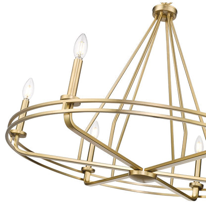 Millennium Lighting Jody 6Lt 33" Chandelier, Vintage Brass