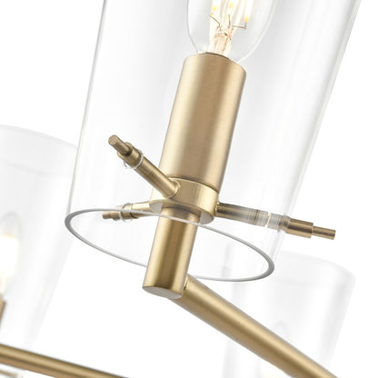 Millennium Lighting Maccan 8Lt 39" Chandelier, Vintage Brass/Clear