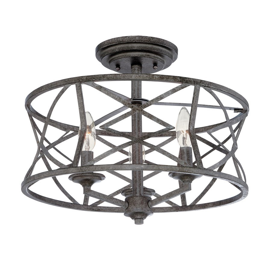 Millennium Lighting Lakewood 3-Light Semi-Flush Mount