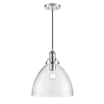 Millennium Lighting Khrisa 1Lt 15" Pendant, PN/Clear Hammered