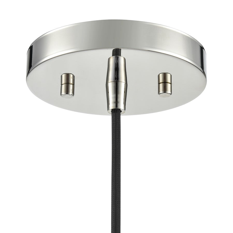 Millennium Lighting Khrisa 1Lt 15" Pendant, PN/Clear Hammered