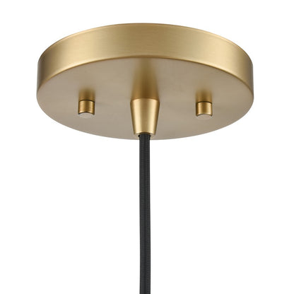 Millennium Lighting Khrisa 1Lt 15" Pendant, Brass/Clear Hammered