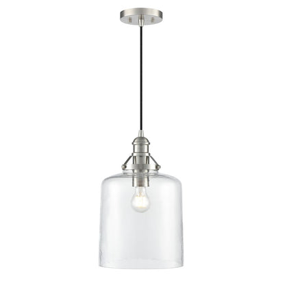 Millennium Lighting Khrisa 1Lt 16" Pendant, BN/Clear Hammered