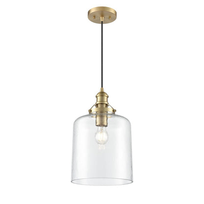Millennium Lighting Khrisa 1Lt 16" Pendant, Brass/Clear Hammered - 218201-VB