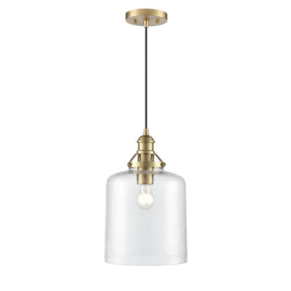 Millennium Lighting Khrisa 1Lt 16" Pendant, Brass/Clear Hammered