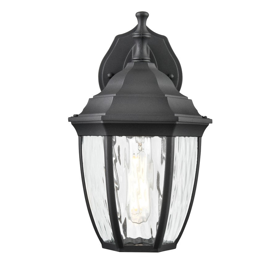 Millennium Lighting Bram 1Lt Outdoor Wall Sconce, Black/Clear - 220001-TBK
