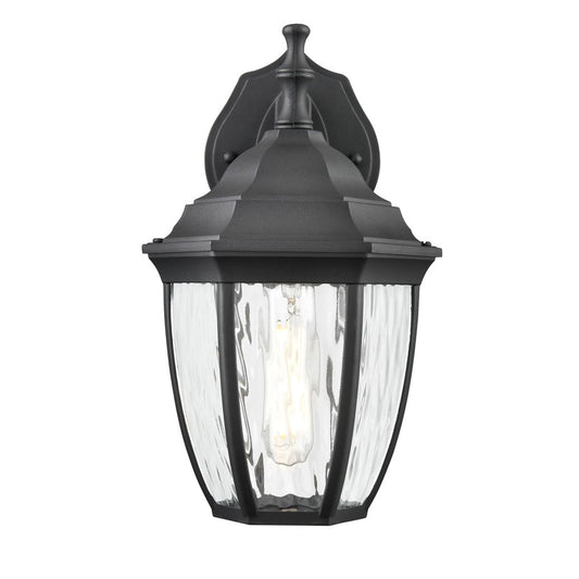 Millennium Lighting Bram 1Lt Outdoor Wall Sconce, Black/Clear - 220001-TBK