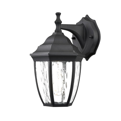 Millennium Lighting Bram 1Lt Outdoor Wall Sconce, Black/Clear