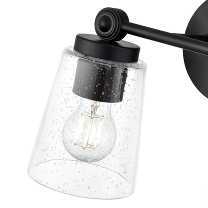 Millennium Lighting Lauryn 2Lt 14" Vanity, Black/Clear Seeded