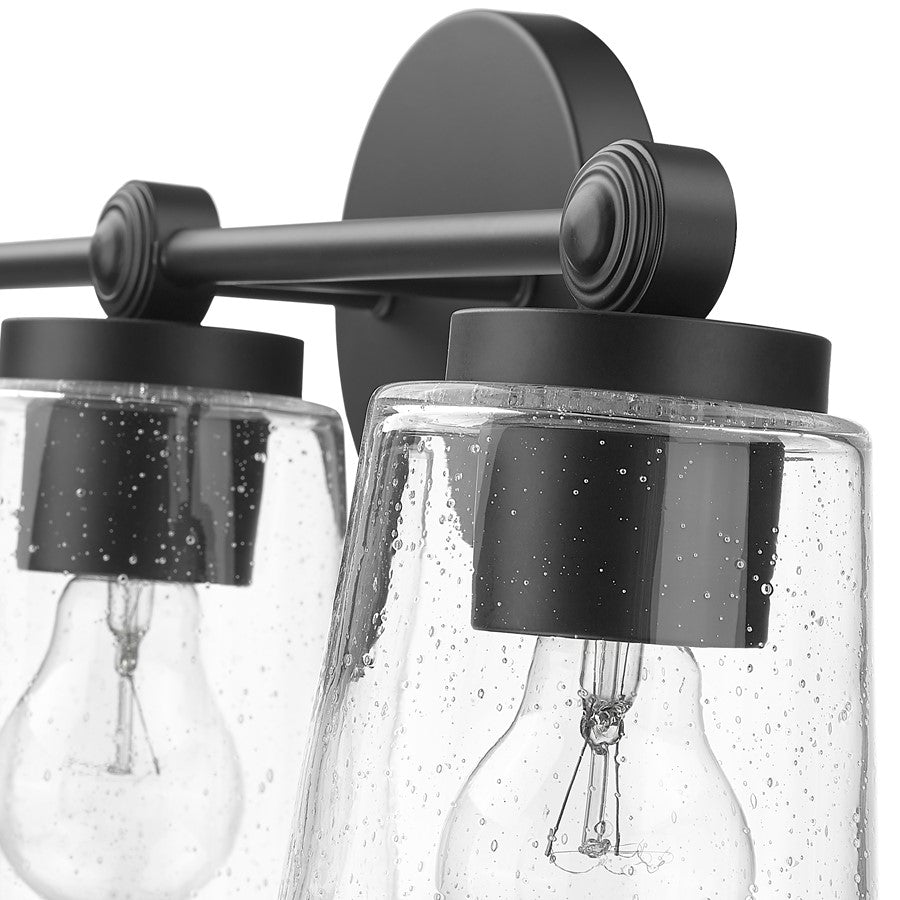 Millennium Lighting Lauryn 3Lt Vanity, Black/Clear