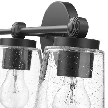 Millennium Lighting Lauryn 3Lt Vanity, Black/Clear