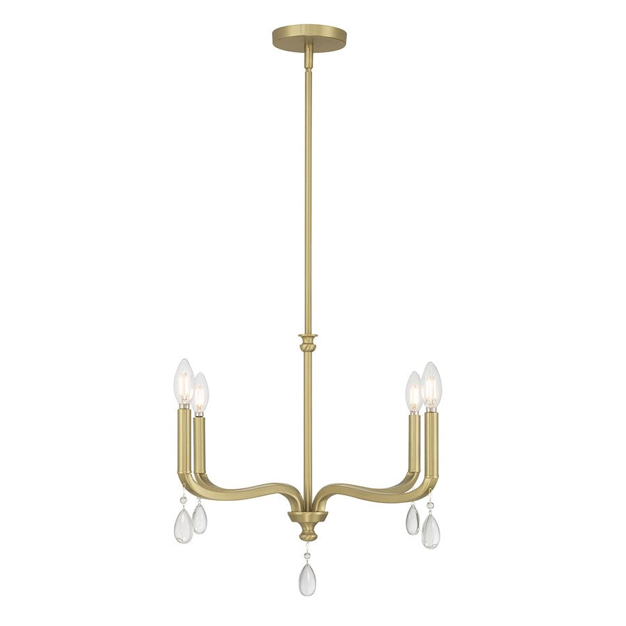 Millennium Lighting Viremont 4Lt Chandelier, Vintage Brass