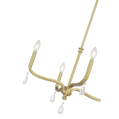 Millennium Lighting Viremont 4Lt Chandelier, Vintage Brass