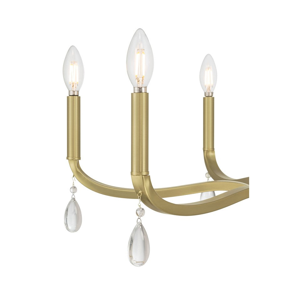 Millennium Lighting Viremont 6Lt Chandelier, Vintage Brass