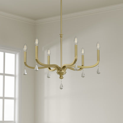 Millennium Lighting Viremont 6Lt Chandelier, Vintage Brass