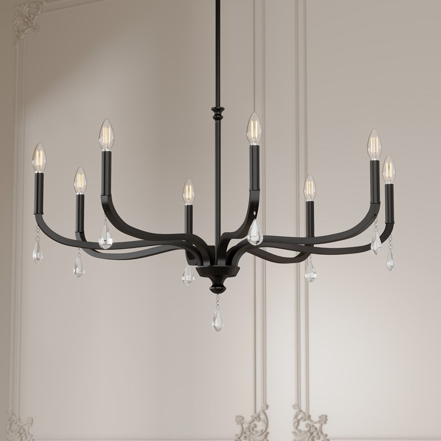 Millennium Lighting Viremont 8 Light Chandelier, Matte Black