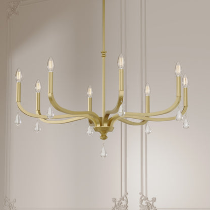 Millennium Lighting Viremont 8Lt Chandelier, Vintage Brass