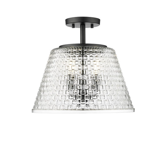 Millennium Lighting Saben 3Lt Semi-Flush Mount, Black - 22100-MB
