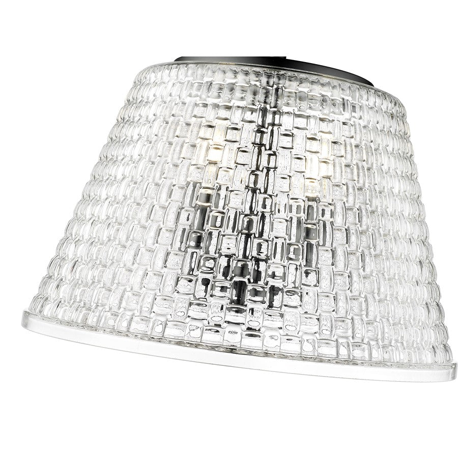 Millennium Lighting Saben 3Lt Semi-Flush Mount, Black