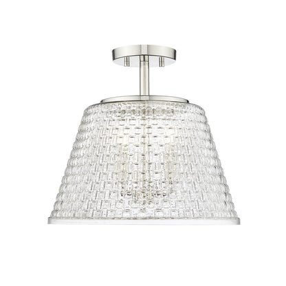 Millennium Lighting Saben 3Lt Semi-Flush Mount, Polished Nickel - 22100-PN