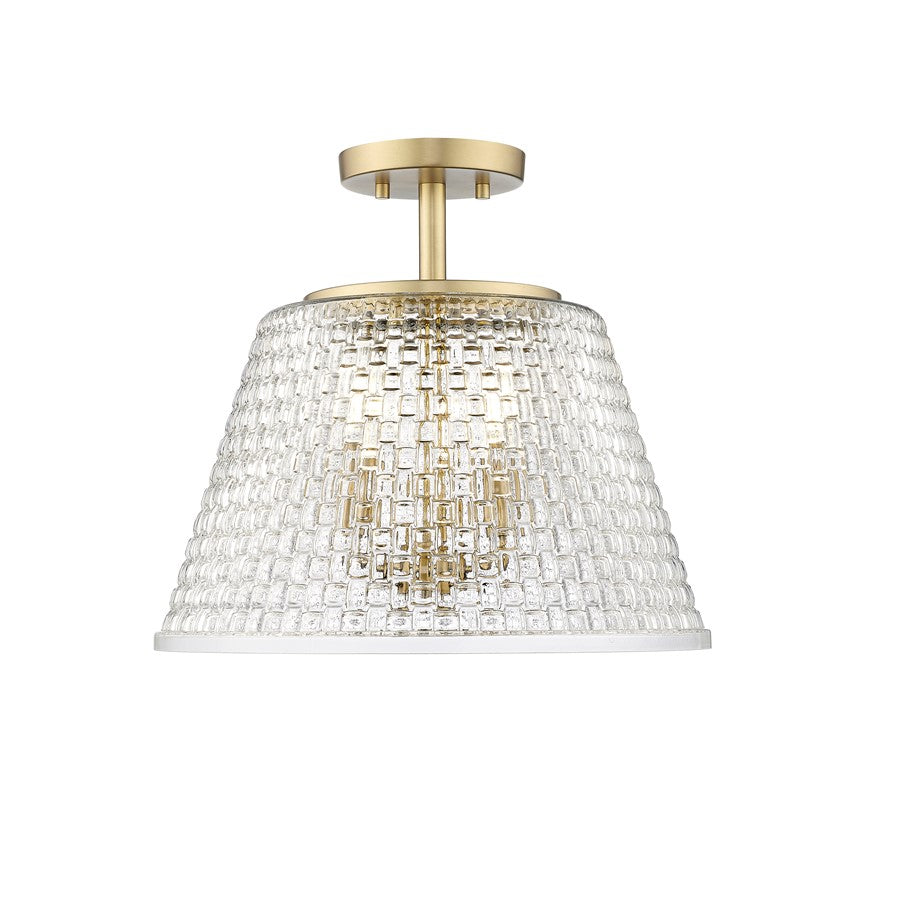 Millennium Lighting Saben 3Lt Semi-Flush Mount, Vintage Brass - 22100-VB