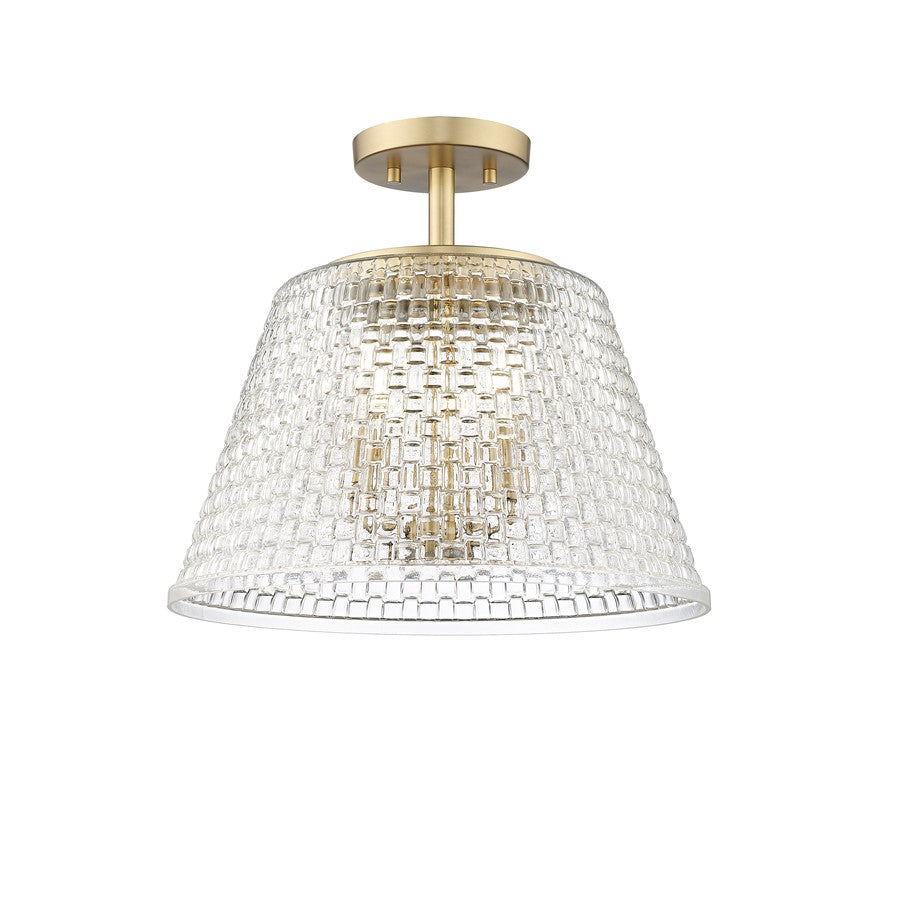 Millennium Lighting Saben 3Lt Semi-Flush Mount, Vintage Brass