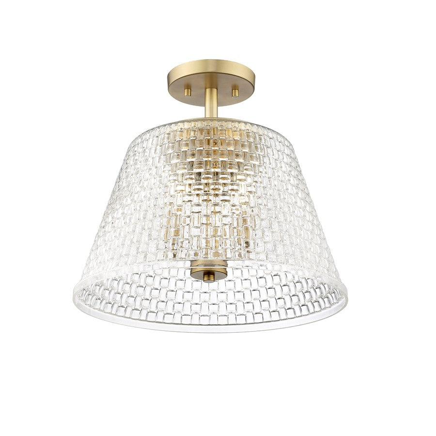Millennium Lighting Saben 3Lt Semi-Flush Mount, Vintage Brass