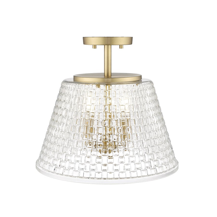 Millennium Lighting Saben 3Lt Semi-Flush Mount, Vintage Brass