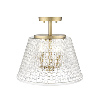 Millennium Lighting Saben 3Lt Semi-Flush Mount, Vintage Brass