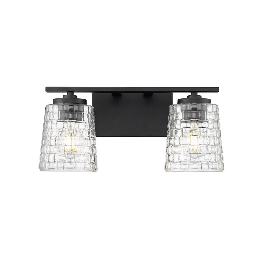Millennium Lighting Saben 2Lt Vanity, Black - 22102-MB