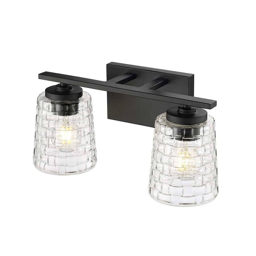 Millennium Lighting Saben 2Lt Vanity, Black