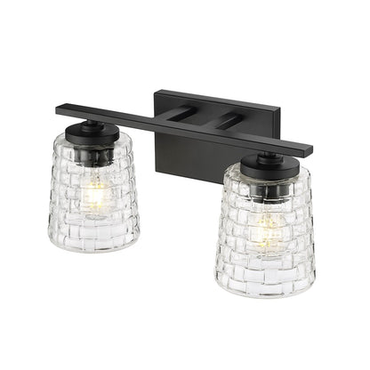 Millennium Lighting Saben 2Lt Vanity, Black