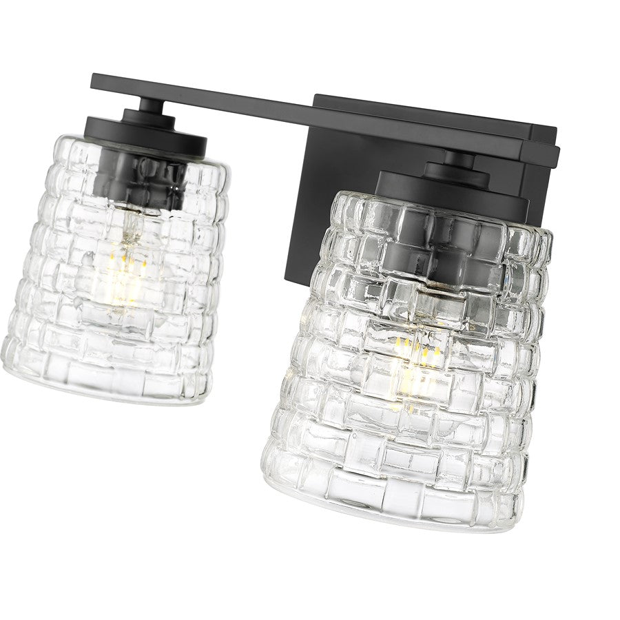 Millennium Lighting Saben 2Lt Vanity, Black