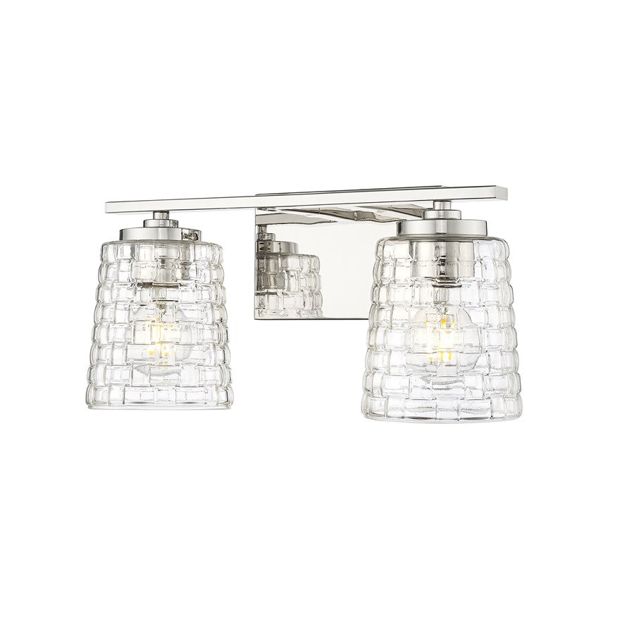 Millennium Lighting Saben 2Lt Vanity, Polished Nickel