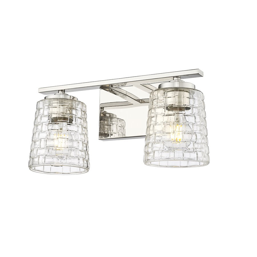 Millennium Lighting Saben 2Lt Vanity, Polished Nickel