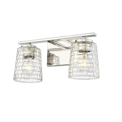 Millennium Lighting Saben 2Lt Vanity, Polished Nickel