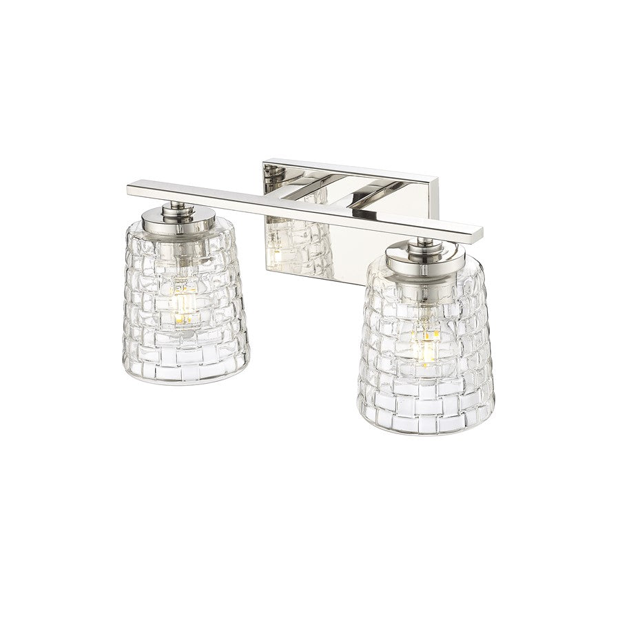 Millennium Lighting Saben 2Lt Vanity, Polished Nickel