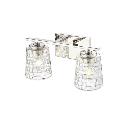 Millennium Lighting Saben 2Lt Vanity, Polished Nickel