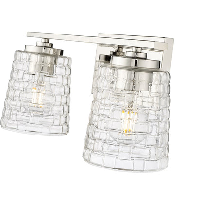 Millennium Lighting Saben 2Lt Vanity, Polished Nickel