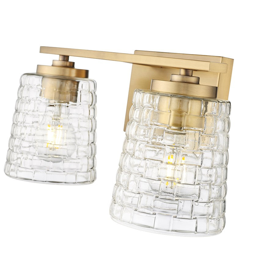 Millennium Lighting Saben 2Lt Vanity, Vintage Brass