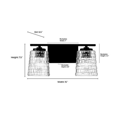 Millennium Lighting Saben 2Lt Vanity, Vintage Brass
