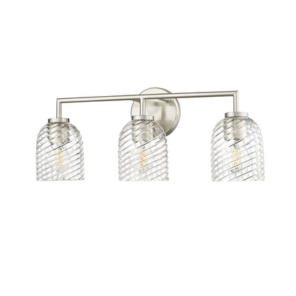 Millennium Lighting Catania 3Lt Vanity, Brushed Nickel/Clear