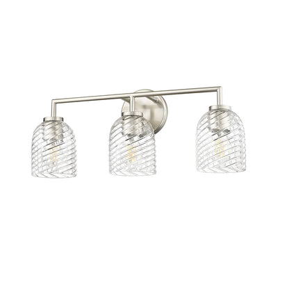 Millennium Lighting Catania 3Lt Vanity, Brushed Nickel/Clear