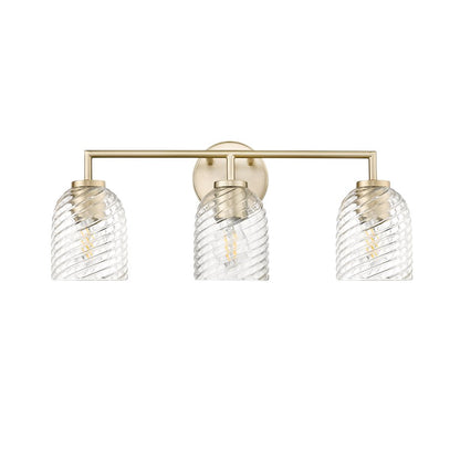 Millennium Lighting Catania 3Lt Vanity, Modern Gold/Clear - 22203-MG