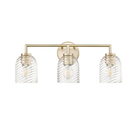 Millennium Lighting Catania 3Lt Vanity, Modern Gold/Clear - 22203-MG