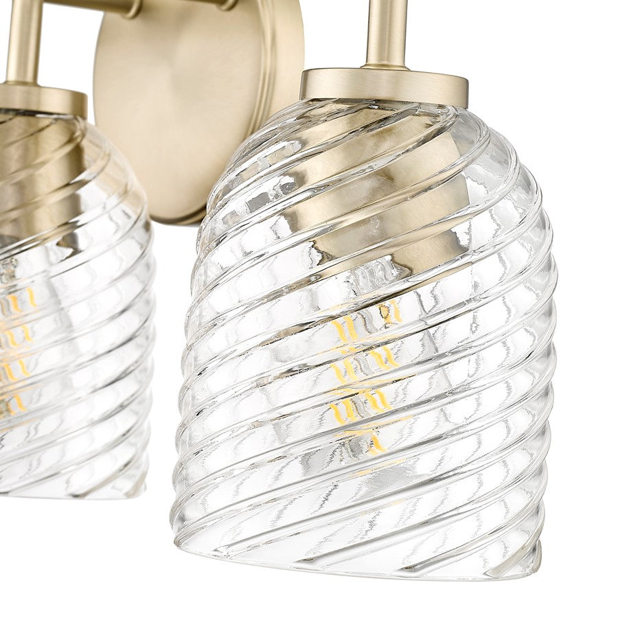 Millennium Lighting Catania 3Lt Vanity, Modern Gold/Clear