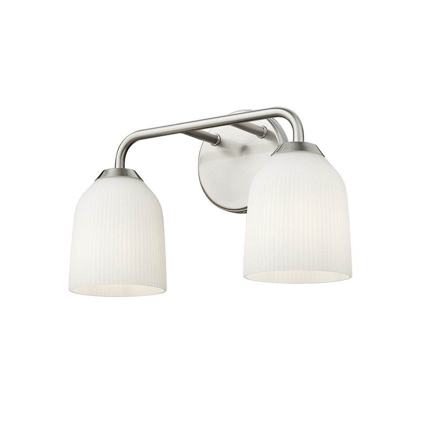 Millennium Lighting Norah 2Lt Vanity, Brushed Nickel