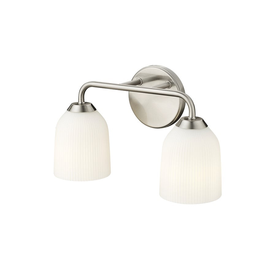 Millennium Lighting Norah 2Lt Vanity, Brushed Nickel