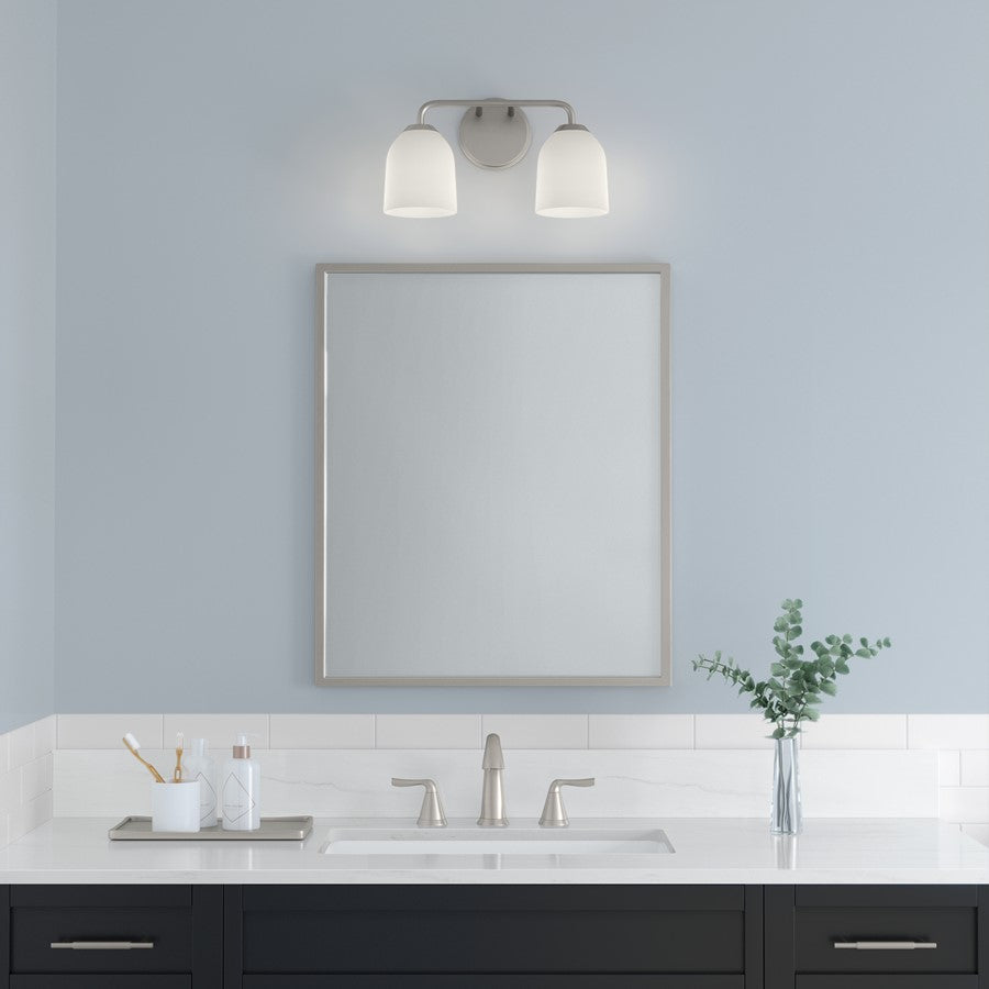 Millennium Lighting Norah 2Lt Vanity, Brushed Nickel