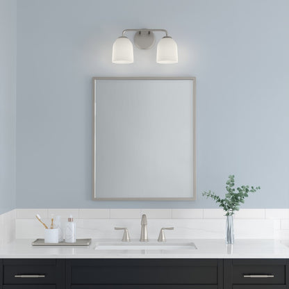 Millennium Lighting Norah 2Lt Vanity, Brushed Nickel